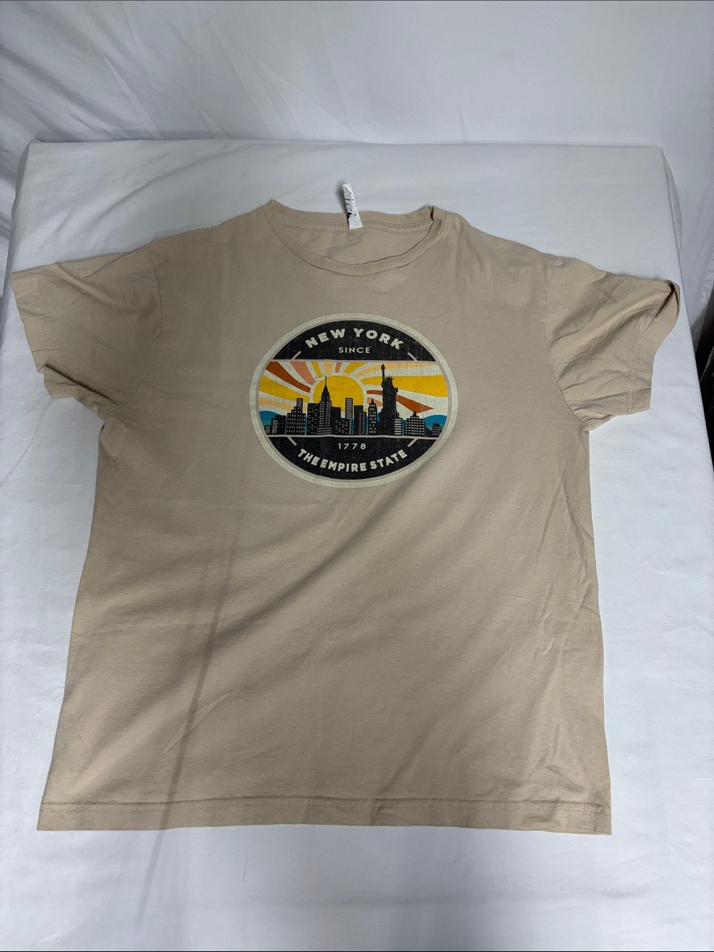 New York Empire State Retro Graphic T-Shirt Men’s M 100% Cotton NYC Tee
